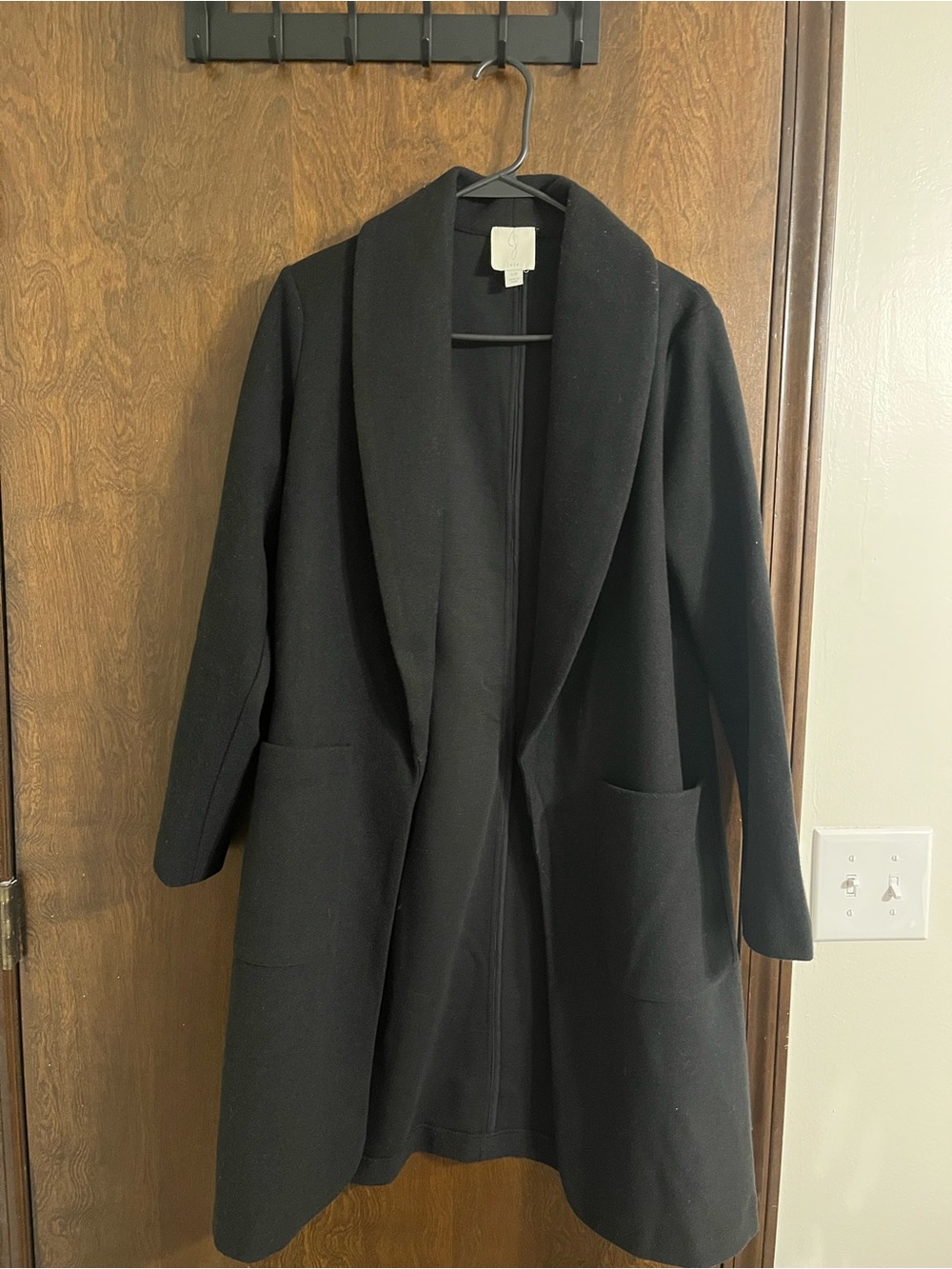 Joie Women's Black Open-Front Coat